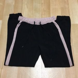 💕 Black Trousers w/ Mauve Stripe